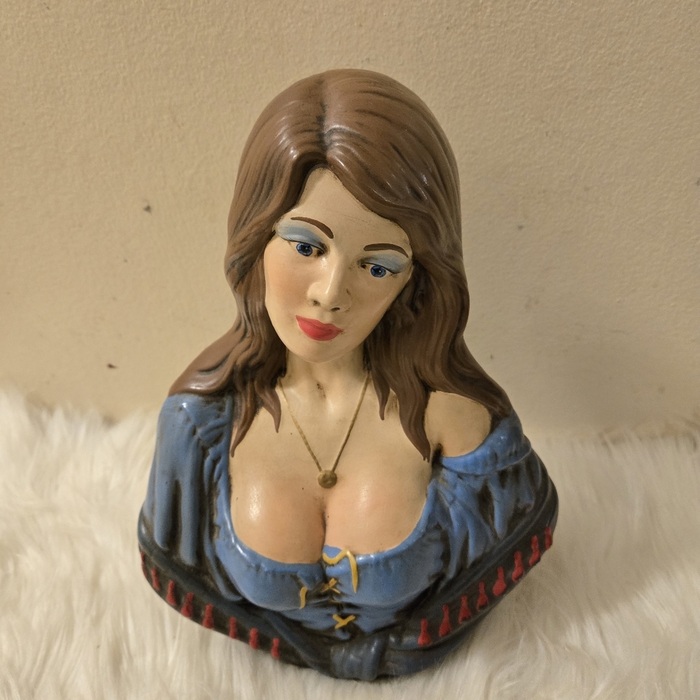 Vintage Holland Mold Ceramic Gypsy Woman Wench Maiden